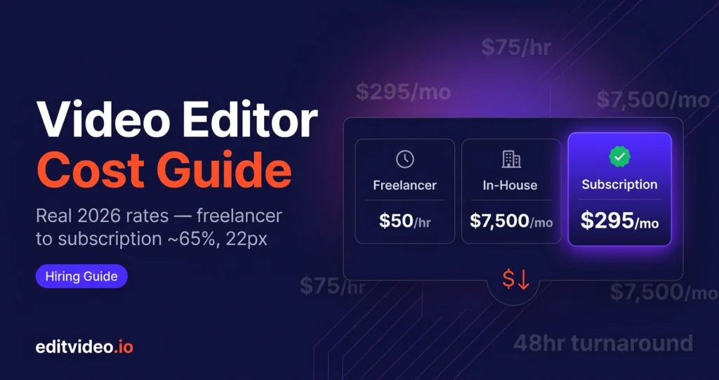 how much does it cost to hire a video editor