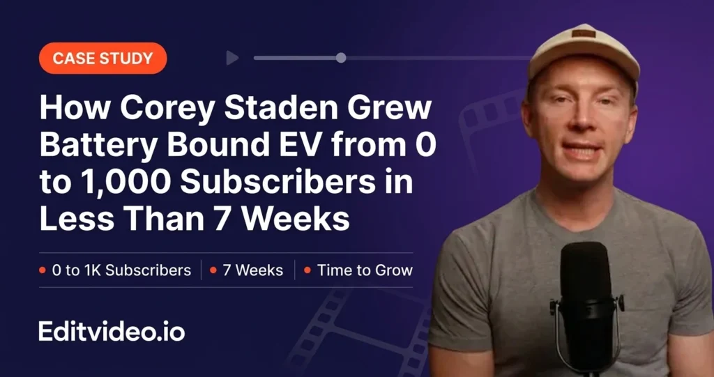 How Corey Staden Grew Battery Bound EV from 0 to 1,000 Subscribers in Less Than 7 Weeks