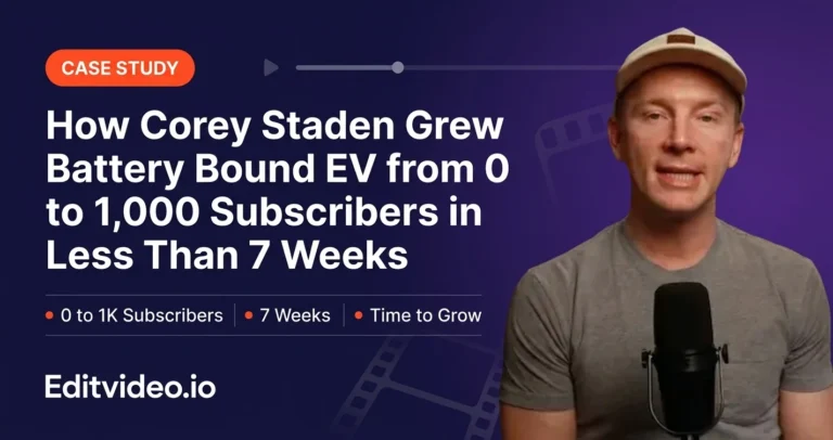 How Corey Staden Grew Battery Bound EV from 0 to 1,000 Subscribers in Less Than 7 Weeks