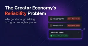 video editing consistency creator economy