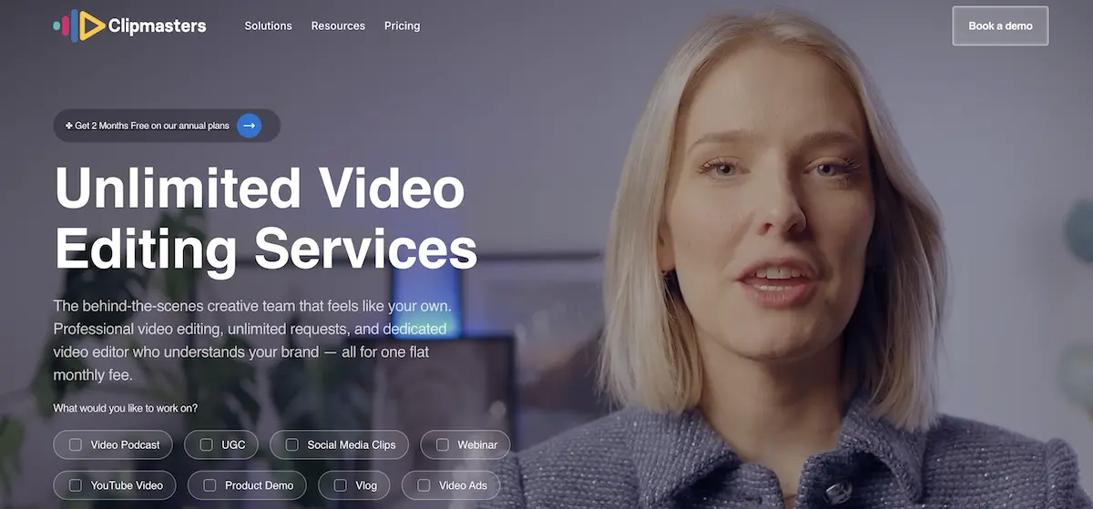 Clipmasters video editing service