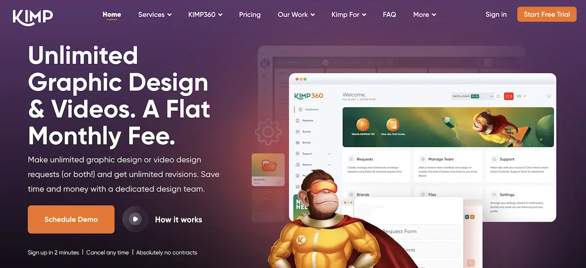 Kimp video editing service